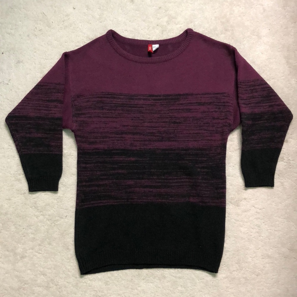 H&M Purple Knitted Long Sweater